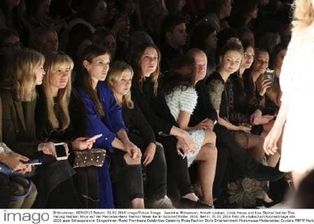 Jeannine Michaelsen, Annett Louisan, Linda Hesse und Lisa Steiner bei der Ewa Herzog Fashion Show auf der Mercedes-Benz Fashion Week Berlin Autumn Winter 2016. Berlin, 21.01.2016 Foto:xS.xGabschx xFuturexImage