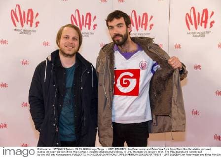 - LINT, BELGIUM: Jan Paternoster and Dries Van Dyck from Black Box Revelation pictured during the ninth edition of the MIA s (Music Industry Award) award show, in Lint, Thursday 21 January 2016. The MIA awards are handed out by the VRT and Kunstenpunt.  JAMESxARTHURxGEKIERE 04778675