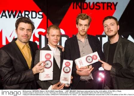 - LINT, BELGIUM: Balthazar pictured during the ninth edition of the MIA s (Music Industry Award) award show, in Lint, Thursday 21 January 2016. The MIA awards are handed out by the VRT and Kunstenpunt.  JAMESxARTHURxGEKIERE 04778952