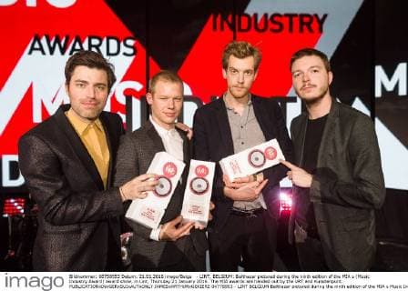 - LINT, BELGIUM: Balthazar pictured during the ninth edition of the MIA s (Music Industry Award) award show, in Lint, Thursday 21 January 2016. The MIA awards are handed out by the VRT and Kunstenpunt.  JAMESxARTHURxGEKIERE 04778953