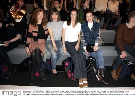 Marleen Lohse, Anneke Kim Sarnau, Katrin Wrobel und Sarah Maria Besgen bei der Anne Gorke Fashion Show auf der Mercedes-Benz Fashion Week Berlin Autumn Winter 2016. Berlin, 22.01.2016 Foto:xFredericx xFuturexImage