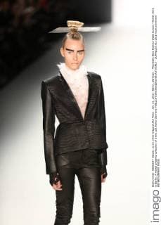 Jan. 22, 2016 - Berlin, Germany - Mercedes-Benz Fashion Week Autum Winter 2016 in Berlin. A model presents collection of Irene Luft Berlin Germany - ZUMAp133