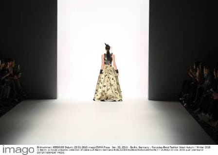 Jan. 22, 2016 - Berlin, Germany - Mercedes-Benz Fashion Week Autum Winter 2016 in Berlin. A model presents collection of Irene Luft Berlin Germany - ZUMAp133
