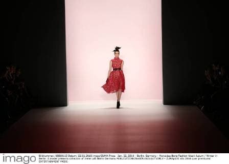Jan. 22, 2016 - Berlin, Germany - Mercedes-Benz Fashion Week Autum Winter in Berlin. A model presents collection of Irene Luft Berlin Germany - ZUMAp133