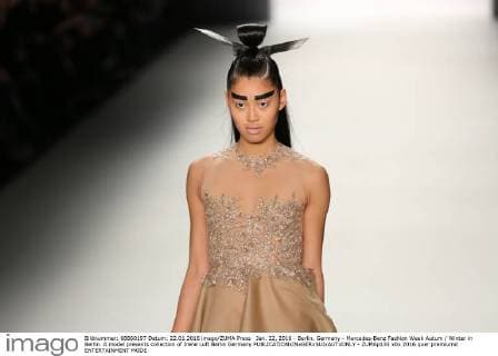 Jan. 22, 2016 - Berlin, Germany - Mercedes-Benz Fashion Week Autum Winter in Berlin. A model presents collection of Irene Luft Berlin Germany - ZUMAp133