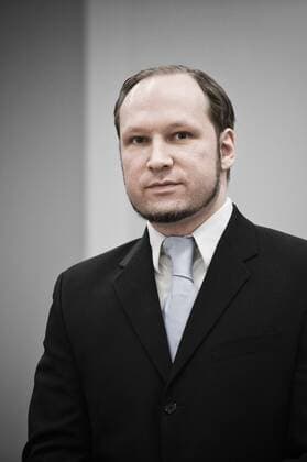 June 22, 2012 - Oslo, Norway - Norwegian terrorist and right wing extremist ANDERS BEHRING BREIVIK appears in court during during the last day of his ten week trial in Oslo courthouse. - ZUMAw111