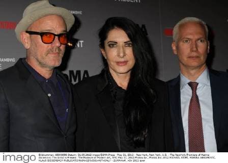 May 31, 2012 - New York, New York, U.S. - The NewYork Premiere of Marina Abramovic The Artist is Present .The Museum of Modern Art, NYC.May 31, 2012.Photos by , Photos Inc 2012.MICHAEL STIPE, MARINA ABRAMOVIC, KLAUS BIESENBACH - ZUMAms4_