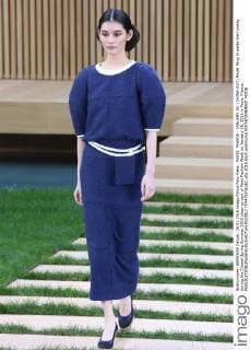 PARIS, FRANCE - JANUARY 26: (CHINA OUT) Model Ming Xi walks the runway during the Chanel Spring Summer 2016 show as part of Paris Fashion Week on January 26, 2016 in Paris, France.  CFP478736261