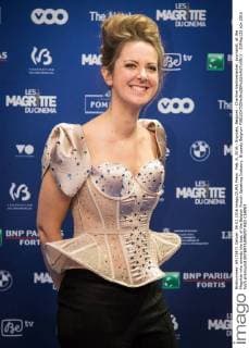 Feb. 6, 2016 - Brussels, Belgium - Charline Vanhoenacker, journalist, at the Magritte who awards the best of the Belgian French Speaking Industry. Brussels Belgium - ZUMAp133