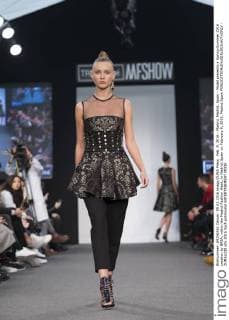Feb. 9, 2016 - Madrid, Madrid, Spain - Model presents a Spring-Summer 2016 creation by BREA, within the Madrid Fashion Week, in Madrid, Spain on February 9, 2016. Madrid Spain  - ZUMAn230