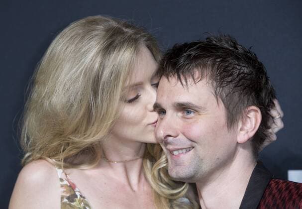 Feb. 10, 2016 - Los Angeles, California, U.S - Elle Evans and Matthew Bellamy at the Saint Laurent show at The Hollywood Palladium on February 10, 2016 in Los Angeles, California. Los Angeles U.S. - ZUMAp124