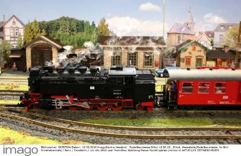 Modellbaumesse Erfurt 12.02.16 , Erfurt, Messehalle,Modellbaumesse, im Bild: Modelleisenbahn Bahn Eisenbahn Lok