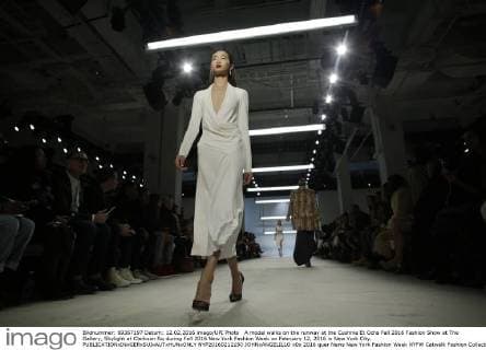 A model walks on the runway at the Cushnie Et Ochs Fall 2016 Fashion Show at The Gallery, Skylight at Clarkson Sq during Fall 2016 New York Fashion Week on February 12, 2016 in New York City.  NYP20160212150 JOHNxANGELILLO