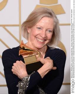 Producer Judith Sherman, winner of Producer of the Year, Classical, appears backstage during the 58th annual Grammy Awards held at Staples Center in Los Angeles on February 15, 2016.  LAP20160215799 PHILxMCCARTEN
