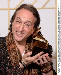 Recording artist Paul Avgerinos, winner of the award for Best New Age Album for Grace, appears backstage during the 58th annual Grammy Awards held at Staples Center in Los Angeles on February 15, 2016.  LAP20160215866 PHILxMCCARTEN