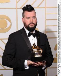 DJ Dave Aude, winner of Best Remixed Recording, Non-Classical, appears backstage during the 58th annual Grammy Awards held at Staples Center in Los Angeles on February 15, 2016.  LAP20160215867 PHILxMCCARTEN