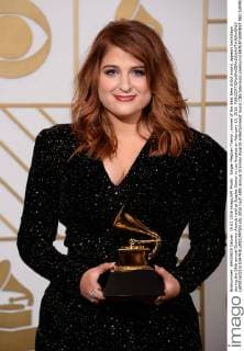 Singer Meghan Trainor, winner of the Best New Artist award, appears backstage during the 58th annual Grammy Awards held at Staples Center in Los Angeles on February 15, 2016.  LAP201602151034 PHILxMCCARTEN