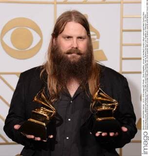 Chris Stapleton, winner of the Best Country Album award and Best Country Solo Performance award, appears backstage during the 58th annual Grammy Awards held at Staples Center in Los Angeles on February 15, 2016.  LAP201602151060 PHILxMCCARTEN