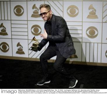 Feb. 15, 2016 - Los Angeles, California, U.S - Recording artist TobyMac, winner of Best Contemporary Christian Music Album for This Is Not A Test , poses in the press room of The 58th GRAMMY Awards at Staples Center on Monday February 15, 2016 in Los Angeles, California. Los Angeles U.S. - ZUMAp124