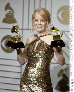 Feb. 15, 2016 - Los Angeles, California, U.S - Composer Maria Schneider, winner of Best Arrangement, Instruments and Vocals for Sue (Or In A Season Of Crime) and Best Large Jazz Ensemble Album for The Thompson Fields , poses in the press room of The 58th GRAMMY Awards at Staples Center on Monday February 15, 2016 in Los Angeles, California. Los Angeles U.S. - ZUMAp124
