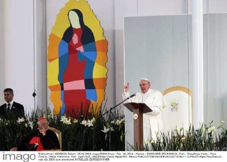 Feb. 16, 2016 - Mexico - G16021658.JPG.MORELIA, Mich.- Pope Papa-Visita.- Pope Francis Papst Franziskus Foto: Agencia EL UNIVERSAL Carlos Mejia RCC. Mexico  - ZUMAu78