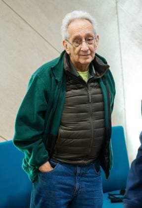 Frank Stella in Warsaw Frank Stella, an American painter and printmaker attend a press conference connected with his exhibition at on February 18, 2016 at Polin, the Museu of the History of Polish Jews on February 18, 2016 in Warsaw, Poland. EN_01202005_0013 