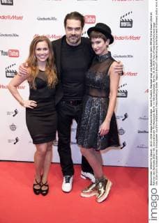 Sarah Tkotsch, Raphael Vogt und Isabell Horn beim 99Fire-Films-Award 2016 im Rahmen der Berlinale 2016 66. Internationale Filmfestspiele Berlin im Admiralspalast. Berlin, 18.02.2016 Foto:xFredericx xFuturexImage