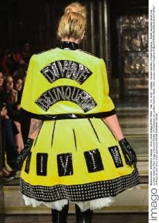 Feb. 19, 2016 - London, Covent Garden, United Kingdom - Model saunters down the runway wearing Pam Hogg s Autumn Winter 16 Collection at London Fashion Week 2016. London United Kingdom - ZUMAp133