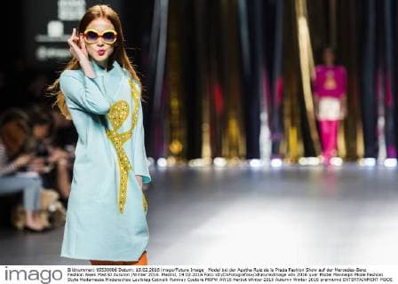 Model bei der Agatha Ruiz de la Prada Fashion Show auf der Mercedes-Benz Fashion Week Madrid Autumn Winter 2016. Madrid, 19.02.2016 Foto:xDyDxFotografosx xFuturexImage
