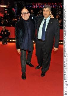 66. Berlinale: Preisverleihung 66th Berlin International Film Festival. Red Carpet film Closing ceremony . Pictured: Gianfranco Rosi, Pietro Bartolo  CamillaxMorandi
