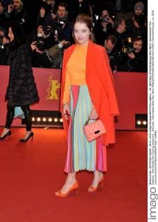 66. Berlinale: Preisverleihung 66th Berlin International Film Festival. Red Carpet film Closing ceremony . Pictured: Julia Haase abito Max Mara  CamillaxMorandi