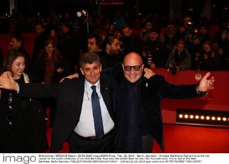 Feb. 20, 2016 - Berlin, Germany - Director Gianfranco Rosi arrive at the red carpet for the award ceremony of the 66th Berlinale. Rosi wins the Golden Bear for best film Fuocoammare, Fire at Sea at the 66th Berlinale. Berlin Germany - ZUMAp133