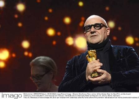 Director Gianfranco Rosi, winner of the Golden Bear for Best Film, at the Award Ceremony of the 66th Berlin International Film Festival Berlinale 2016 at Berlinale Palast on February 20, 2016 in Berlin, Germany. Foto:xC.xNiehausx xFuturexImage