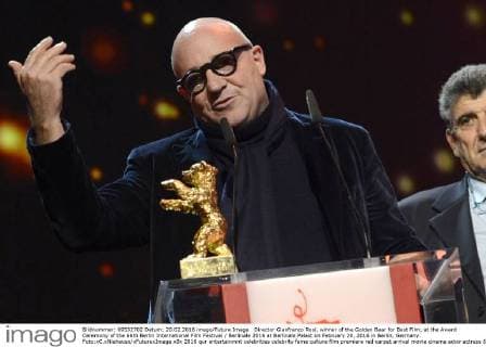 Director Gianfranco Rosi, winner of the Golden Bear for Best Film, at the Award Ceremony of the 66th Berlin International Film Festival Berlinale 2016 at Berlinale Palast on February 20, 2016 in Berlin, Germany. Foto:xC.xNiehausx xFuturexImage