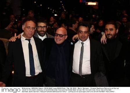 Feb. 20, 2016 - Berlin, Germany - Director Gianfranco Rosi arrive at the red carpet for the award ceremony of the 66th Berlinale. Rosi wins the Golden Bear for best film Fuocoammare, Fire at Sea at the 66th Berlinale. Berlin Germany - ZUMAp133