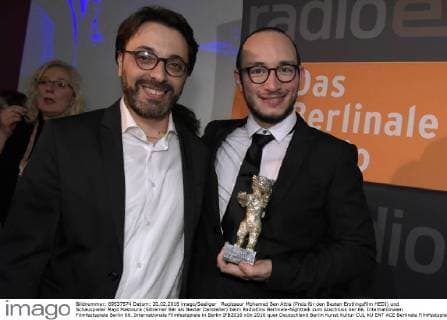 Regisseur Mohamed Ben Attia (Preis für den Besten Erstlingsfilm HEDI) und Schauspieler Majd Mastoura (Silberner Bär als Bester Darsteller) beim RadioEins Berlinale-Nighttalk zum Abschluss der 66. Internationalen Filmfestspiele Berlin 66. Internationale Filmfestspiele in Berlin IFB2016