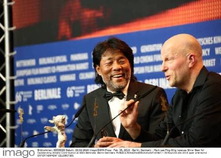 Feb. 20, 2016 - Berlin, Germany - Mark Lee Ping-Bing receives Silver Bear for Outstanding Artistic Contribution at 66th Berlinale. Berlin Germany - ZUMAp133