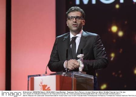 Regisseur Danis Tanovic mit dem Silbernen Bären (Großer Preis der Jury) für den Film DEATH IN SARAJEVO anlässlich der Preisverleihung der 66. Internationalen Filmfestspiele Berlin 66. Internationale Filmfestspiele in Berlin IFB2016
