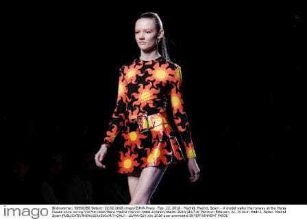 Feb. 22, 2016 - Madrid, Madrid, Spain - A model walks the runway at the Maria Escote show during the Mercedes-Benz Madrid Fashion Week Autumn Winter 2016 2017 at Ifema on February 22, 2016 in Madrid, Spain. Madrid Spain  - ZUMAn230