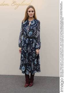 American socialite Olivia Palermo attends the Burberry Prorsum Womenswear A W 2016 Fashion Show on West Albert Lawn in Kensington Gardens in London on February 22, 2016.  LON20160222224 PAULxTREADWAY