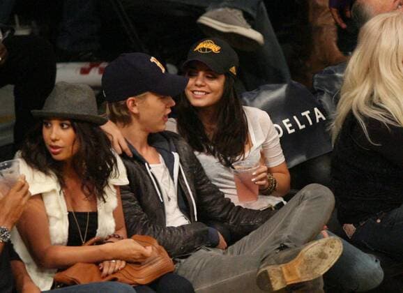 Jan. 6, 2012 - Los Angeles, CA, United States - January 6, 2012; Vanessa Hudgens and Austin Butler having a good time at the Lakers game. The Los Angeles Lakers defeated the Golden State Warriors by the final score of 97-90 at Staples Center in downtown Los Angeles, CA. - ZUMAr03_