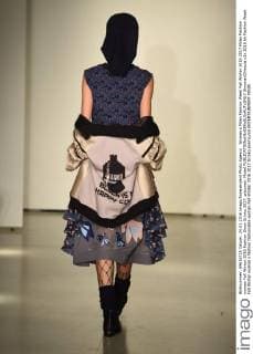 Woman s Milan Fashion Week Fall Winter 2016 2017 Milan Fashion woman Fall Winter 2016 Fashion Show Grinko 2017. pictured: Model  SimonaxChioccia
