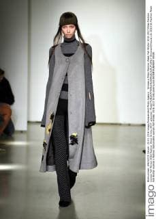 Woman s Milan Fashion Week Fall Winter 2016 2017 Milan Fashion woman Fall Winter 2016 Fashion Show Grinko 2017. pictured: Model  SimonaxChioccia