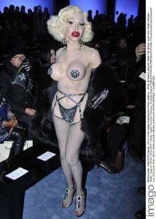 Milan Woman s Fashion Week Fall Winter 2016 2017 Milan Fashion Week, Autumn Winter 2016 2017. Fausto Puglisi frontrow Pictured: Amanda Lepore  RiccardoxGiordano fotosicki