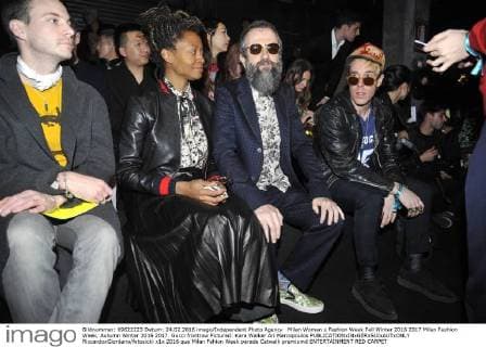 Milan Woman s Fashion Week Fall Winter 2016 2017 Milan Fashion Week, Autumn Winter 2016 2017. Gucci frontrow Pictured: Kara Walker Ari Marcopoulos  RiccardoxGiordano fotosicki