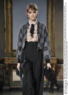 Milan Woman s Fashion Week Fall Winter 2016 2017 Milan Fashion Week, Autumn Winter 2016 2017 .les Copains fashionshow Pictured: Model  RiccardoxGiordano fotosicki