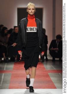 Milan Woman s Fashion Week Fall Winter 2016 2017 Milan Fashion Week, Autumn Winter 2016 2017. Iceberg fashionshow Pictured: Model  RiccardoxGiordanox xfotosicki
