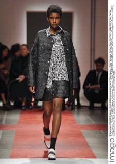 Milan Woman s Fashion Week Fall Winter 2016 2017 Milan Fashion Week, Autumn Winter 2016 2017. Iceberg fashionshow Pictured: Model  RiccardoxGiordanox xfotosicki