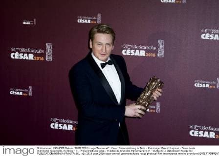Cesar Preisverleihung in Paris - Preisträger Benoit Magimel - Cesar beste männliche Nebenrolle, Hermine - 41. Preisverleihung Cesar, Theatre du Chatelet, Paris Frankreich - 26 02 2016 JBAutissier Panoramic 