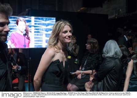 205237 Arnal-De Rosa Starface 2016-02-26 Etats-Unis 41ème cérémonie des CESAR. Coulisses. Laurent, Mélanie  Copyright: xArnal-DexRosax xStarfacex STAR_205237_001